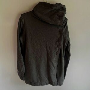 Lululemon Savasana Wrap Sweater Snap Button Fold Over Grey Size 10 comfy cozy